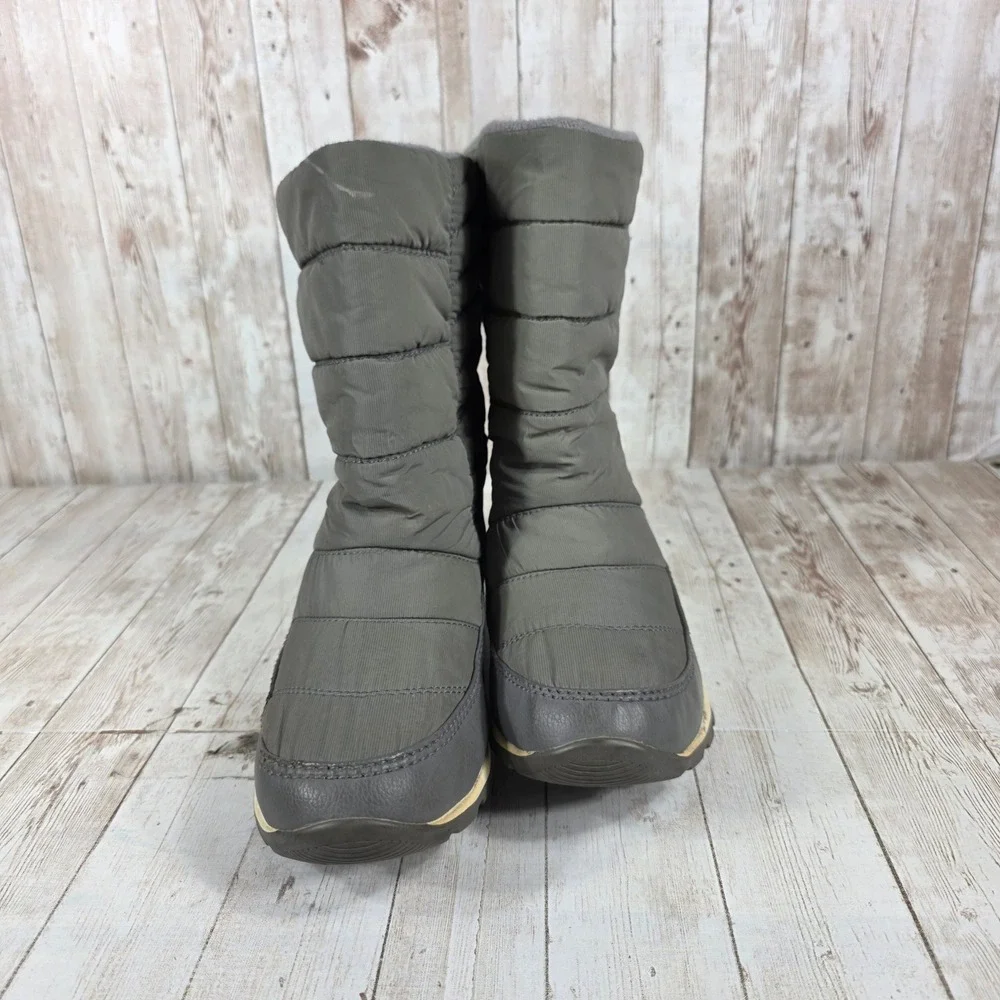 Sorel Women's Waterproof Puffer Snow Boots‎ Gray Size 7